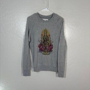 Spiritual Gangster Sweatshirt Womens Small Gray Goddess Graphic Pullover